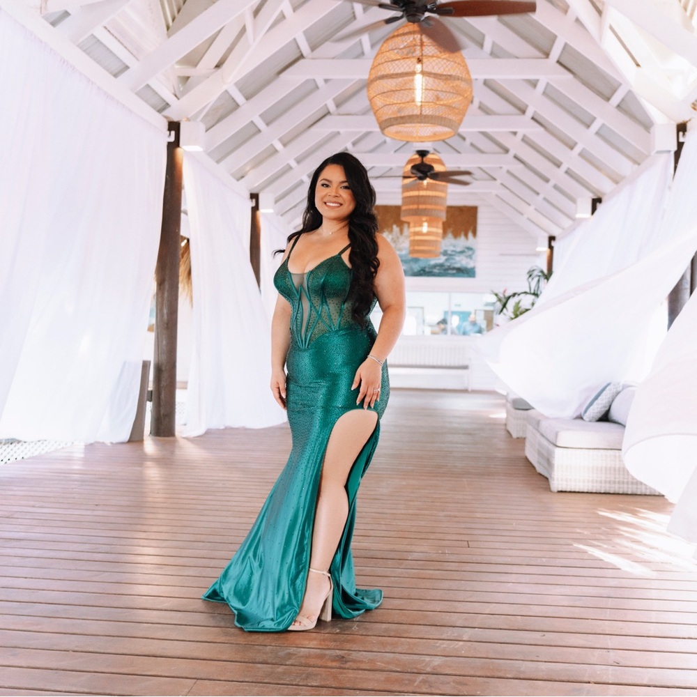 Emerald Embellished Gown